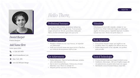Blue Modern Personal Resume Layout Template for PowerPoint & Google ...