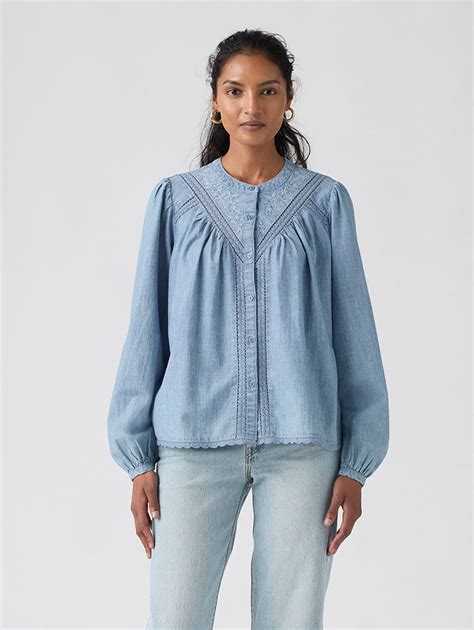 Levi's Women's Cleo Long-Sleeve Blouse – Levis India Store