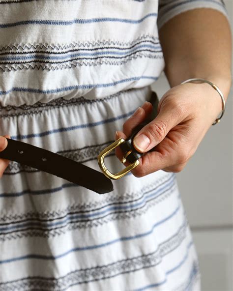 High Waist Leather Belt - Black