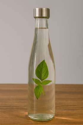 Shopifyzone Glass Water Bottle 750ml Plain Narrow Mouth, Airtight Lid ...