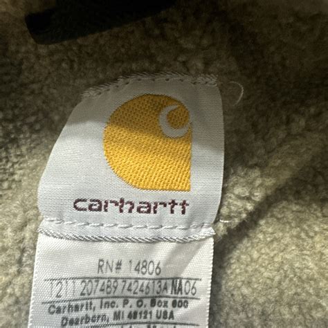 Carhartt J141 DKB Duck Canvas Sherpa Lined Faded Jacket Men’s Medium ...