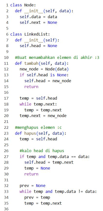 Implementasi linked list di python - karlinoz