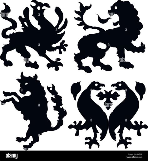 Dragon lion heraldic Stock Vector Images - Alamy