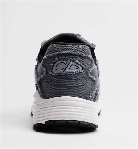 B30 Countdown Sneaker Gray Fringed Denim-Effect Stonewashed Canvas ...