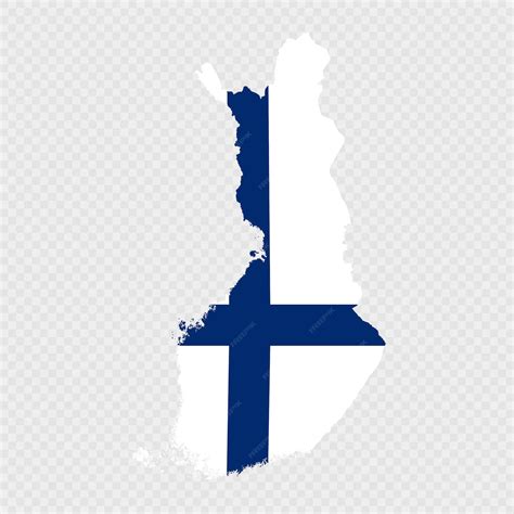 Finland map silhouette with flag | Premium Vector