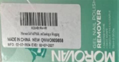 Morovan nail polish remover sold on Amazon recalled due to containing ...