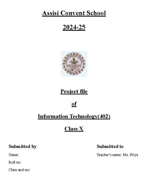 Library Management System Project - IT (402) Class X 2024-25 - Studocu