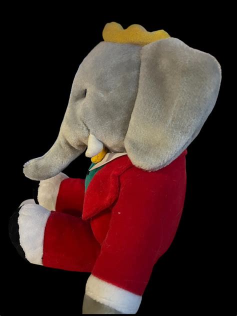 Gund Babar the Elephant Plush 14 Inch Vintage 1988 Stuffed Animal