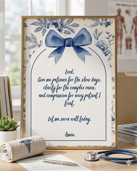 Nurse Prayer Wall Art | Christian Healthcare Worker Gift (digital ...