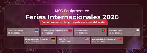 MSG Equipment en ferias internacionales en 2026