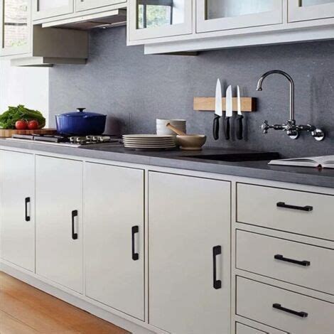 10pcs Poignée Meuble Entraxe 96mm-Poignée Porte Cuisine Noire Poignee ...