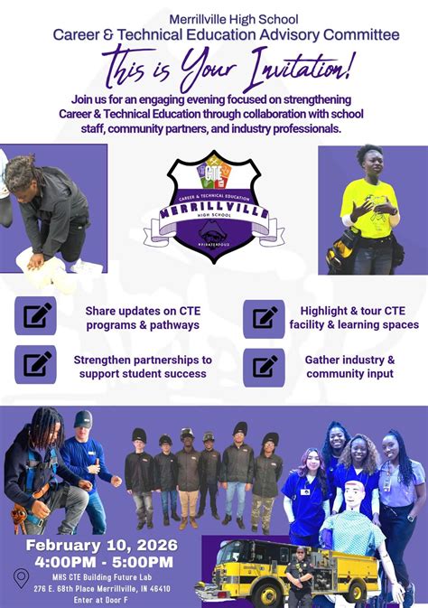 Merrillville HS CTE Advisory Meeting & Tour, Merrillville High School ...