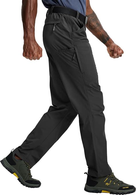 Amazon.com: Hiking Pants for Men Lightweight Cargo Work Nylon Elastic ...