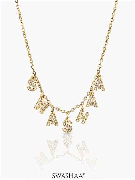 Personalized Spaced Letter Name Kid's Necklace – Swashaa