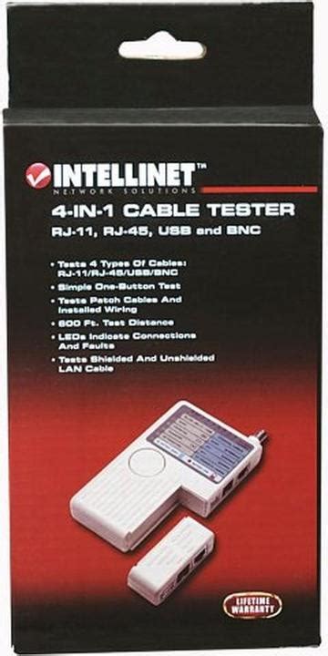 Intellinet 4-in-1 Kabeltester, RJ11, RJ45, USB und BNC - Galaxus