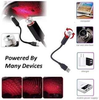 Bronta Auto usb Starry Led Car Roof Top Mini Laser USB Decoration(PACK ...