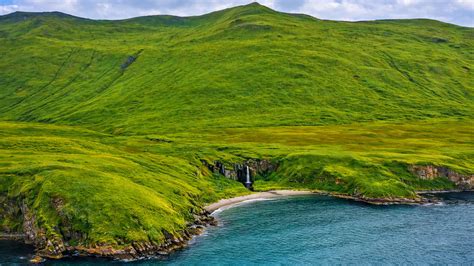 What makes this coastal landscape different from others?