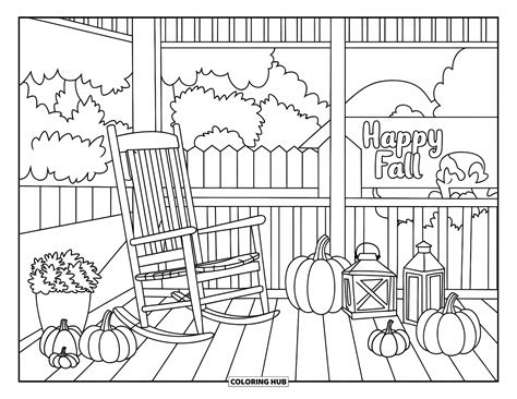 95+ Dibujos de feliz otoño para colorear para niños y adultos (Gratis)