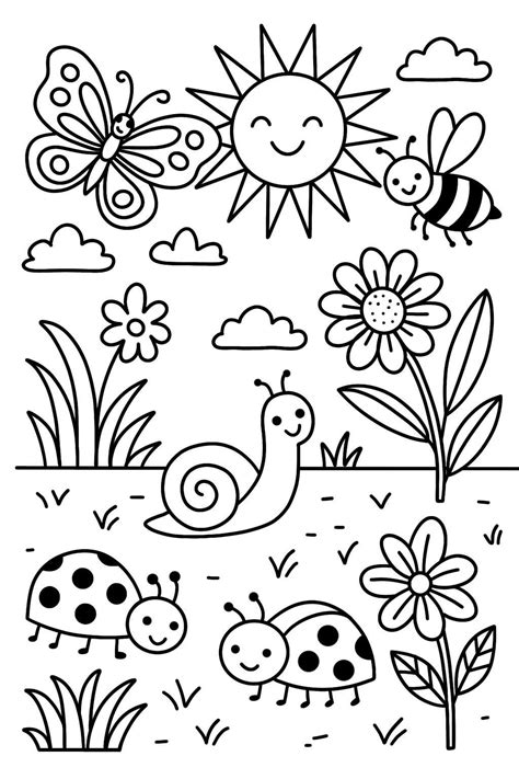 Summer Fun for Kids: Printable Coloring Pages of Insects | Coloriage ...