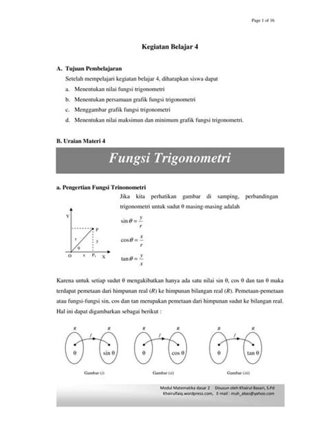 Materi fungsi-dan-grafik-trigonometri | PDF