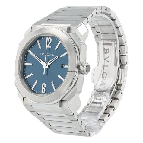 Bulgari Relógio masculino automático mostrador azul octo aço... for Rs ...