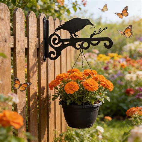 Bracket Hanging Rust-Proof Iron Hook for Plants Feeders Wind Chimes ...