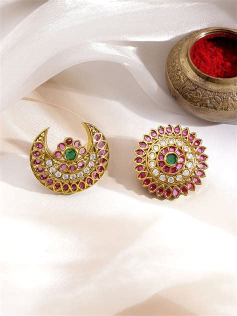 Crescent Kundan Hair Accessories Set – Rubans