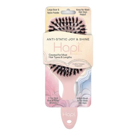 Cricket - Large Hapi Anti-Static Joy & Shine Boar Paddle Hair Brush ...