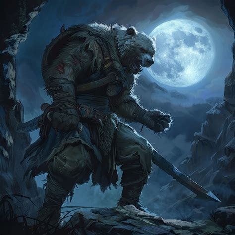 Bugbear assassin in digital D&D art - Stock Image & Prompt | 2Moons
