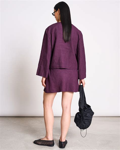 LINEN TIE BLOUSE SKAGEN CHERRY LACQUER – JAN 'N JUNE