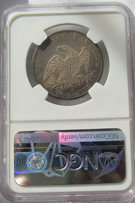 1837 Capped Bust Half Dollar NGC MS62 Coin with Even Toning