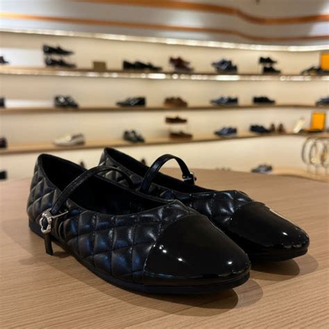 Quilted Patent Mary Jane Ballet Flats