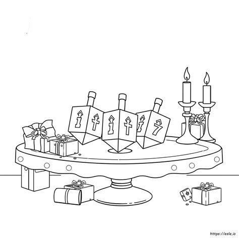 Coloriage De Toupie De Hanouka