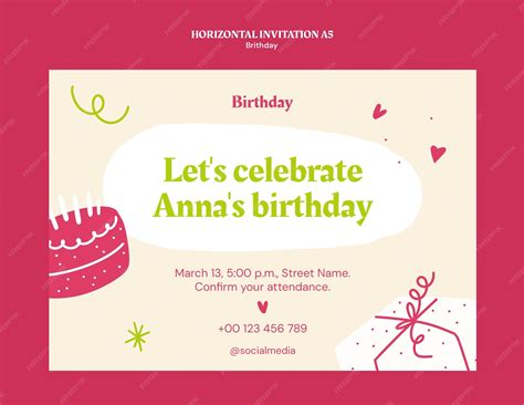 생일 템플릿 디자인 | 프리미엄 PSD 파일