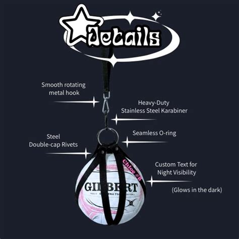 Personalised Netball Holder With Hand Strap || Clip-on Sports Bag ...