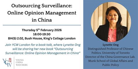 Attend YCW LDN Outsourcing Surveillance: Online Opinion Management in ...