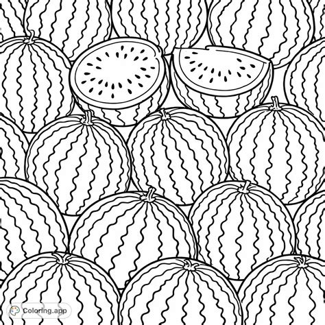 Abundant Watermelon Harvest - Coloring.app