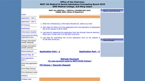 Rajasthan NEET UG counselling 2025: Choice filling begins for round 1 ...