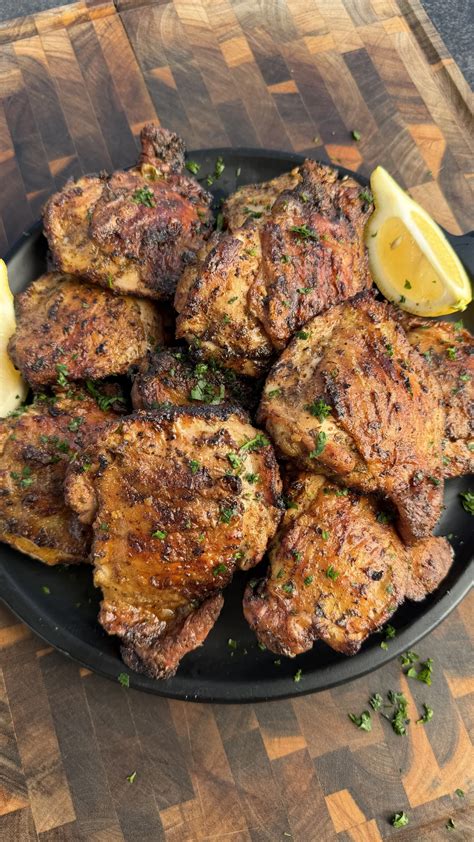 Grilled Greek Chicken Thighs - Cooking With Fire