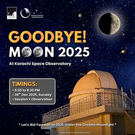 Goodbye Moon 2025! , Karachi Space Observatory, 28 December 2025 ...