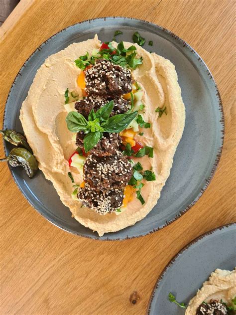 Homemade Hummus and Falafel Plate