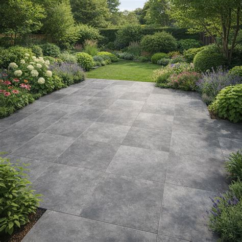 Motion Anthracite Outdoor Porcelain floor tile | 80x80x2cm — Tile.co.uk