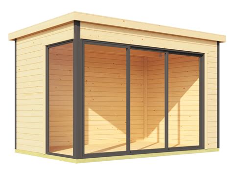 Estudio de jardín de madera AUSTIN 6 de 440x239x320 cm y 14 m2 con 44 mm espesor y doble puerta ...