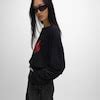 double layers t-shirt IN FINE COTTON JERSEY - BLACK/RED/WHITE | CELINE