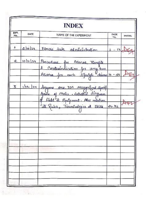 Physical Practical Report for Class 11 - Fitness Tests and Measurements ...