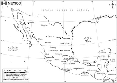 Mapas de México para colorear