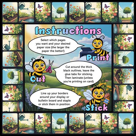 Garden Plant Science Biology Gardening | Bulletin Board Borders | Printable