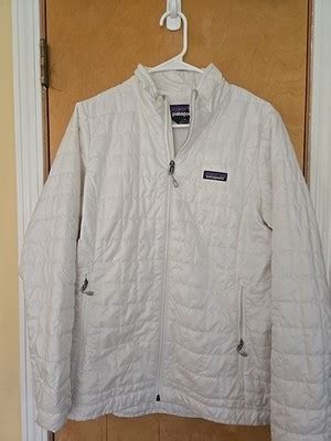 Patagonia Jacket Womens Large White Nano Puff Insulated Quilted Puffer ...