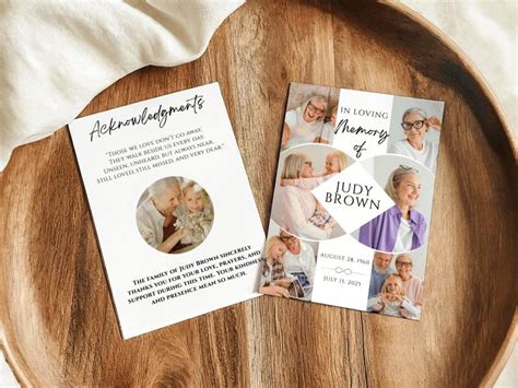 Editable Funeral Program | in Loving Memory Obituary Template - Etsy