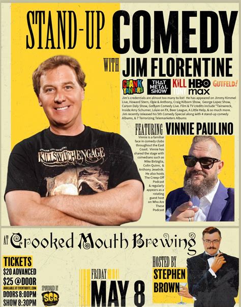Stand Up Legend Jim Florentine returns to Crooked Mouth!, Crooked Mouth ...